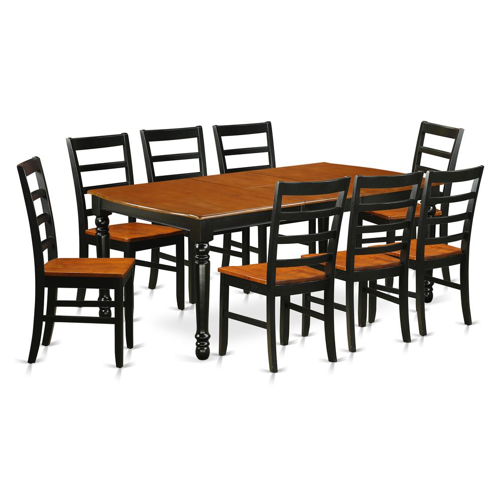 Dining Room Set Black & Cherry, DOPF9-BCH-W. Picture 1