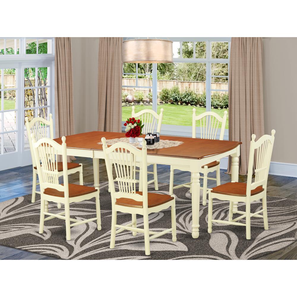 7  Pc  dinette  Table  set  for  6-dinette  Table  and  6  Kitchen  Chairs. Picture 4