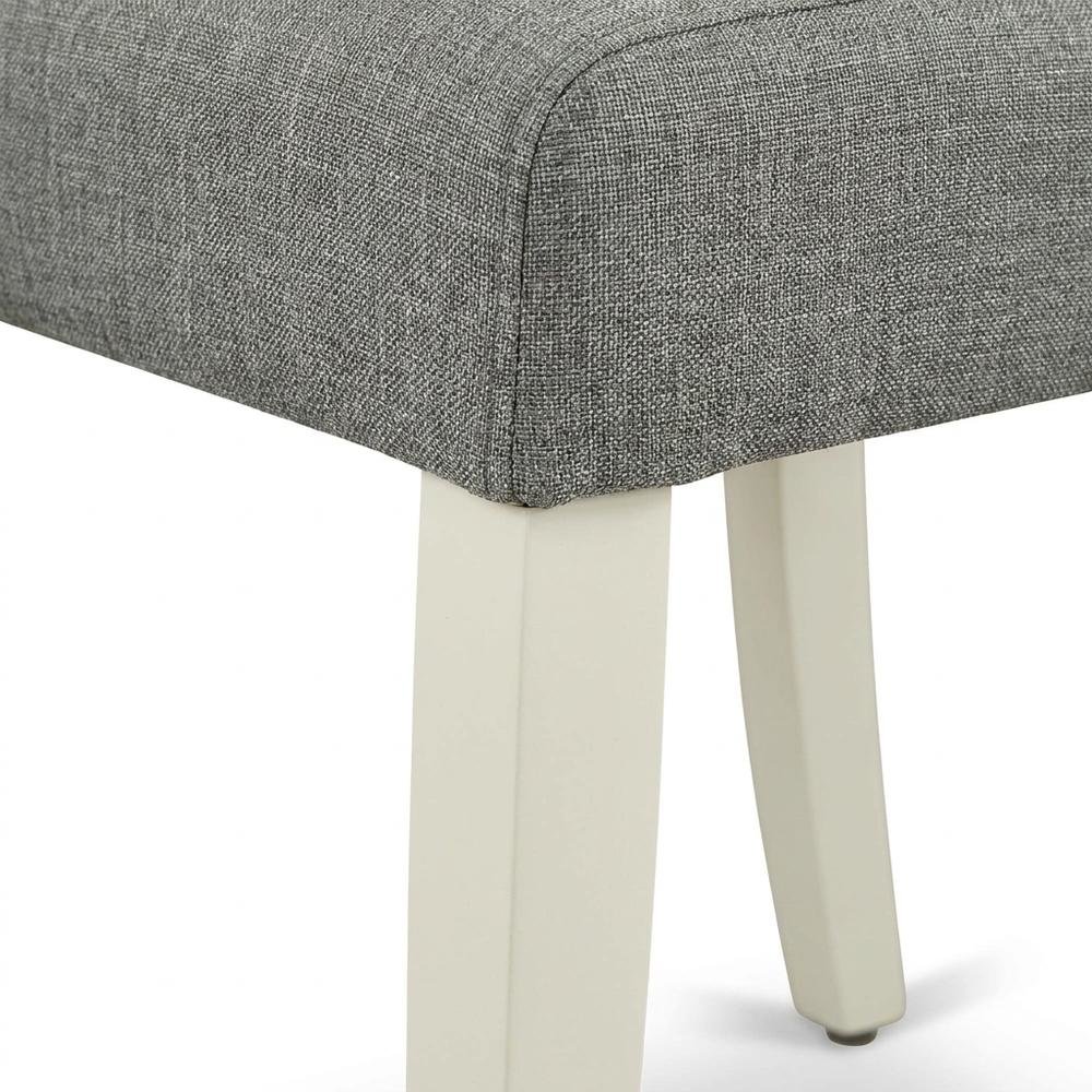 Linen Upholstered Parsons Dining Chair with Padded Seat for Dining Room, Set of 2. Picture 8