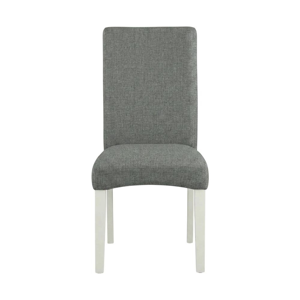 Linen Upholstered Parsons Dining Chair with Padded Seat for Dining Room, Set of 2. Picture 2