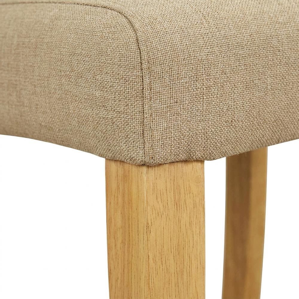 Oak Parsons Dining Chair with Upholstered Seat, High-Back Kitchen Chair, Set of 2. Picture 8