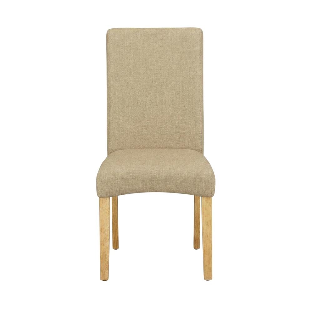 Oak Parsons Dining Chair with Upholstered Seat, High-Back Kitchen Chair, Set of 2. Picture 2