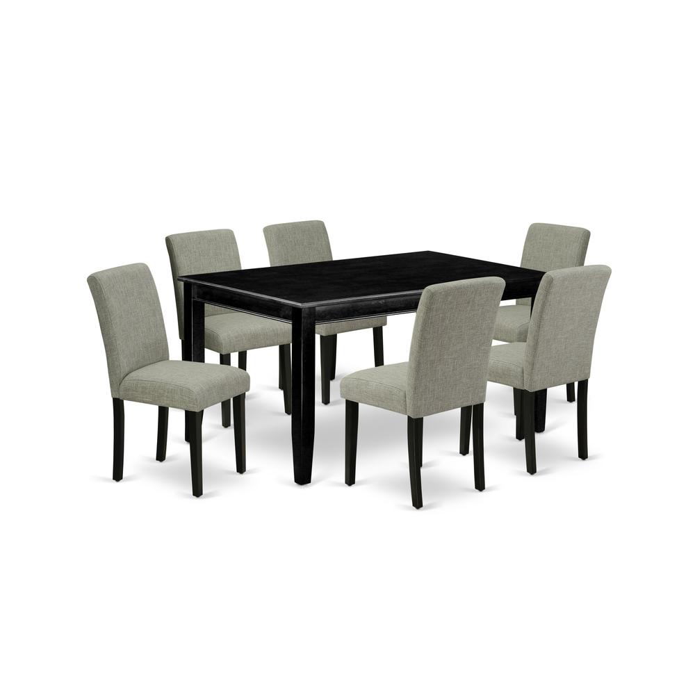 Dining Room Set Black, DUAB7-BLK-06. Picture 1
