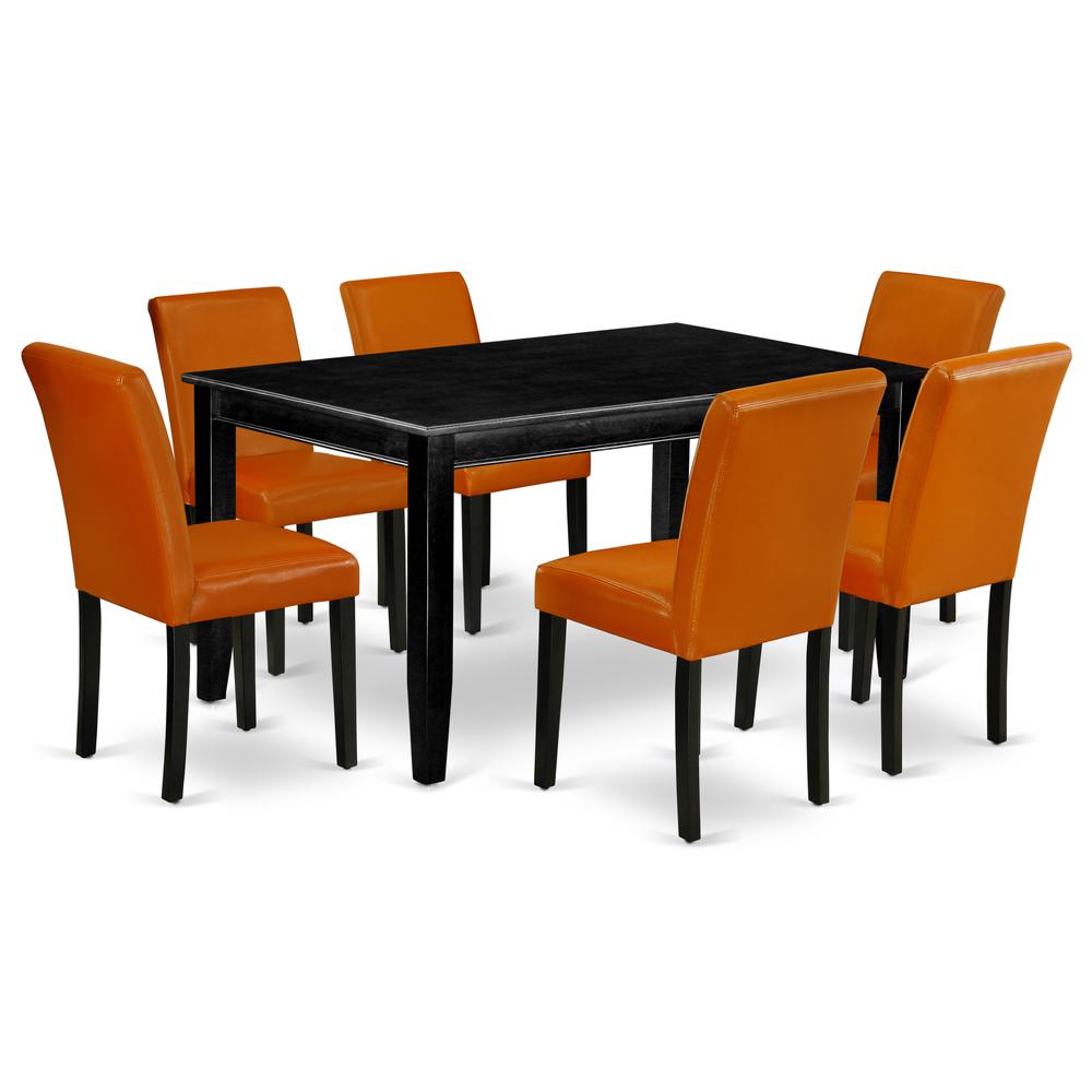 Dining Room Set Black, DUAB7-BLK-61. Picture 1