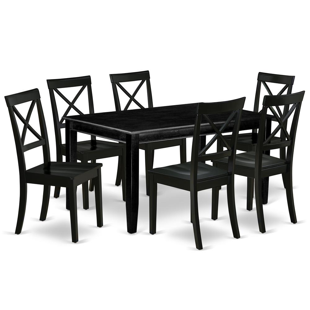 Dining Room Set Black, DUBO7-BLK-W. Picture 1