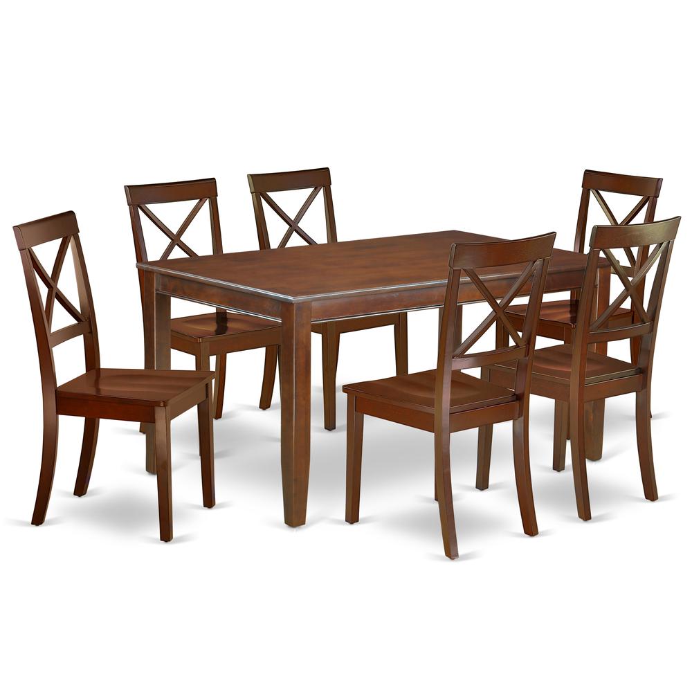 Dining Room Set Mahogany, DUBO7-MAH-W. Picture 1