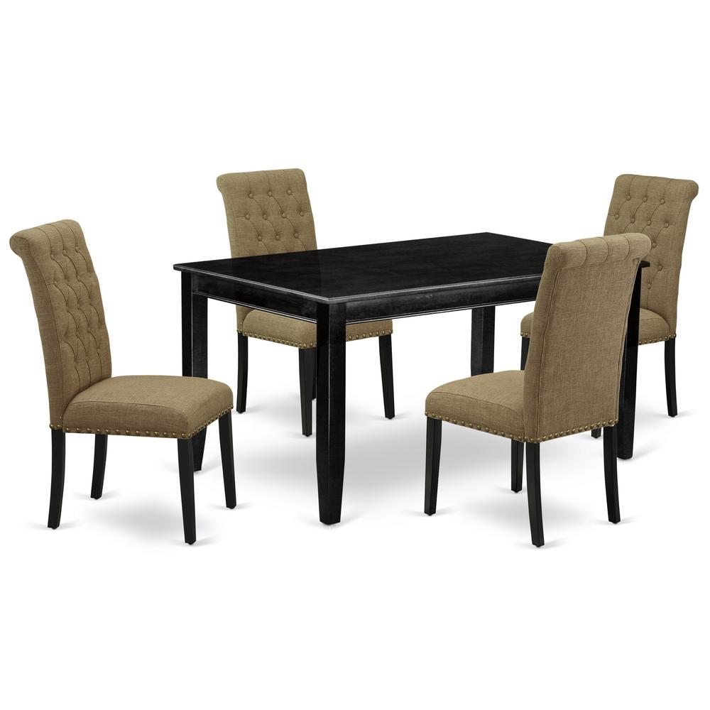 Dining Room Set Black, DUBR5-BLK-17. Picture 1