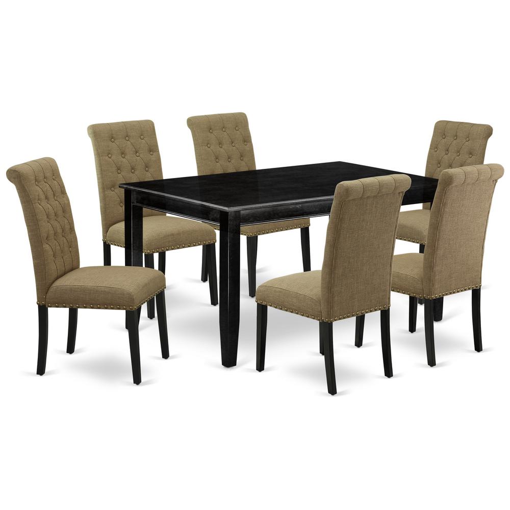 Dining Room Set Black, DUBR7-BLK-17. Picture 1