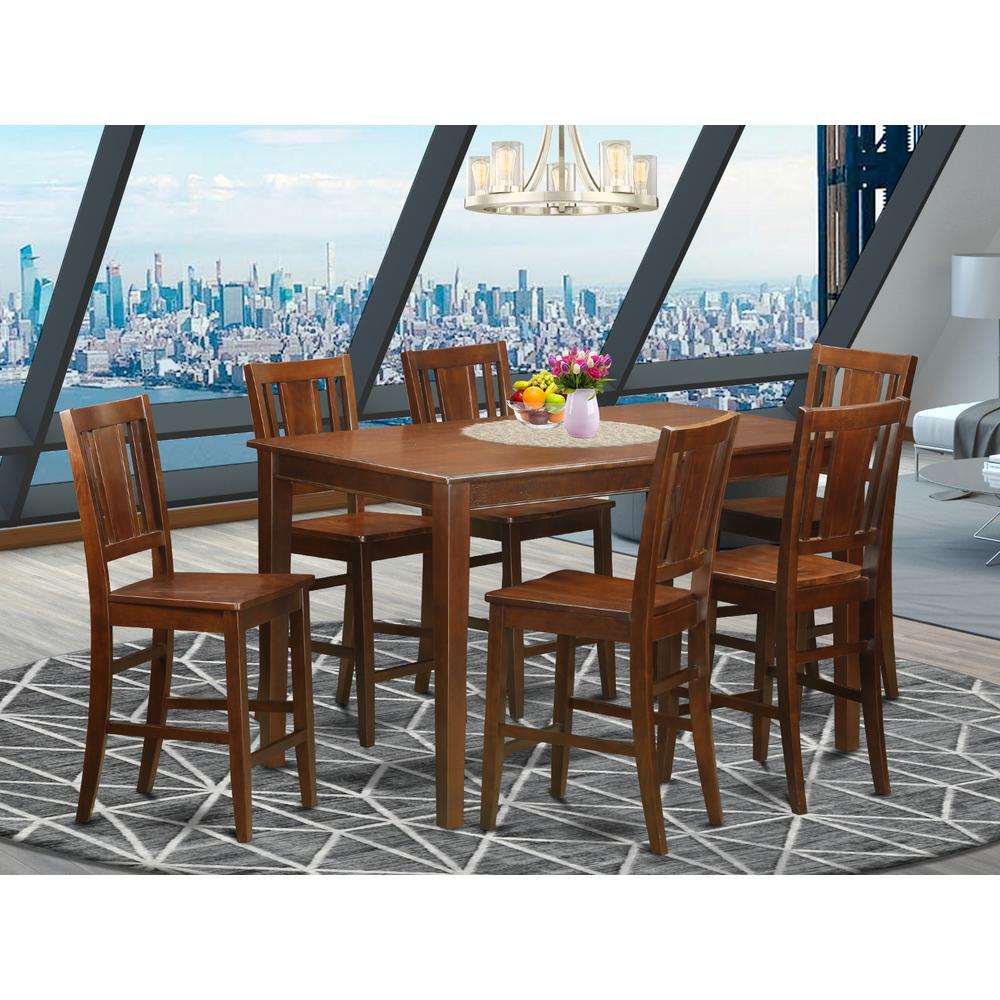 7  Pc  pub  Table  set-  counter  height  Table  and  6  counter  height  chair. Picture 2