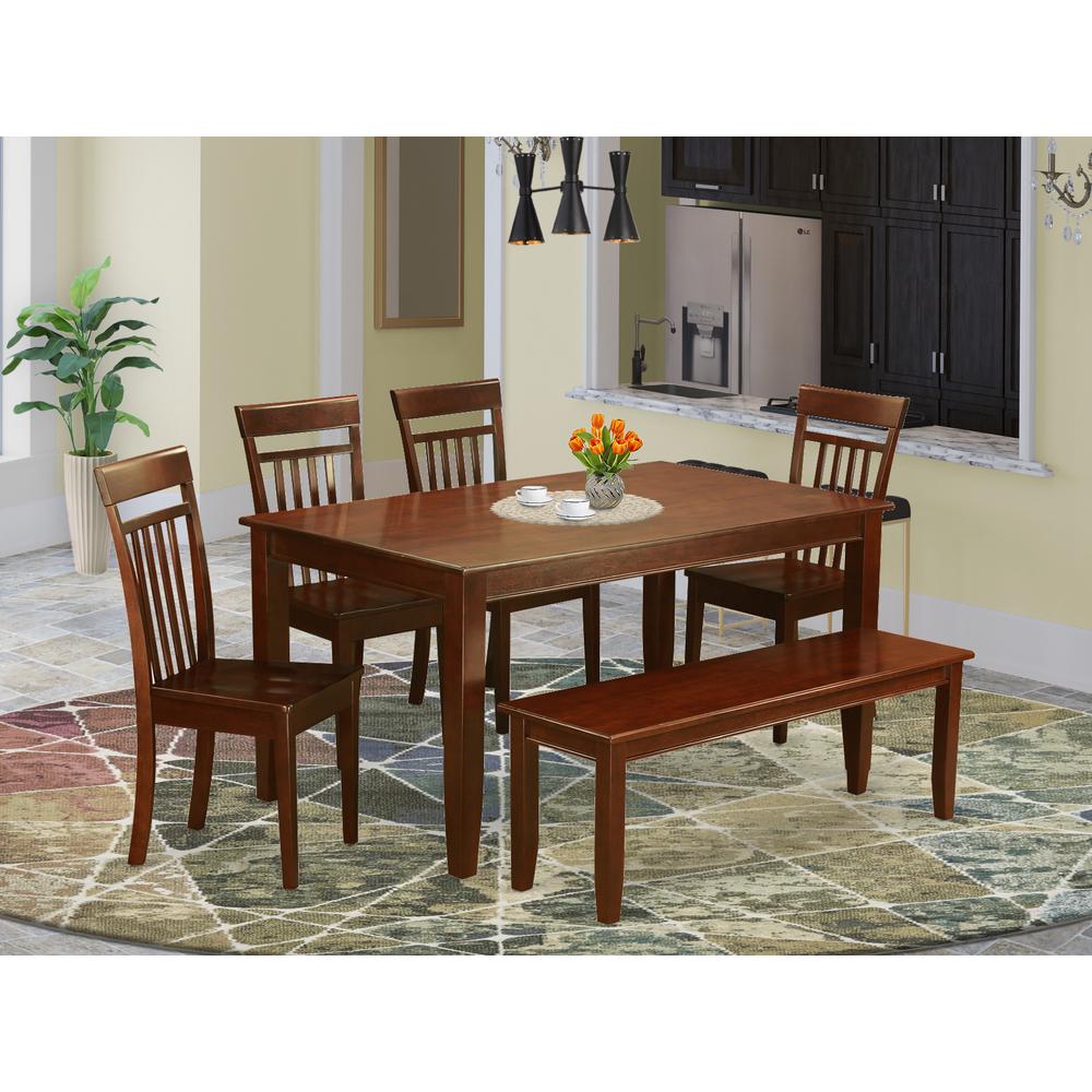 6  Pc  Dining  room  set  with  bench-Dinette  Table  and  4  Chairs  and  Bench. Picture 4
