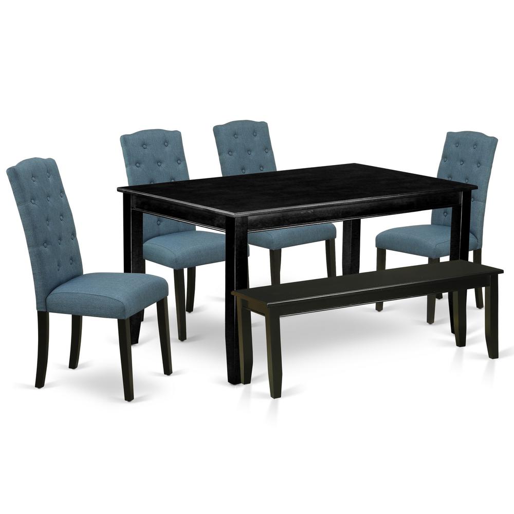 Dining Room Set Black, DUCE6-BLK-21. Picture 1