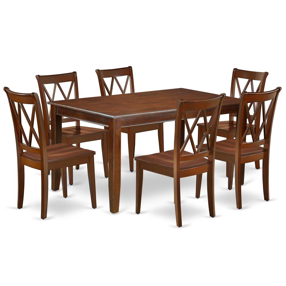Dining Room Set Mahogany, DUCL7-MAH-W. Picture 1