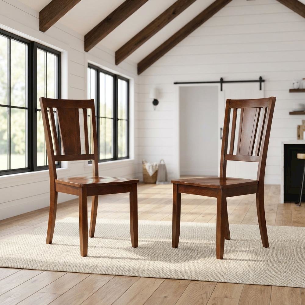Dudley Traditional Solid Wood Dining Chair for Kitchen or Dining Room, Set of 2. Picture 3