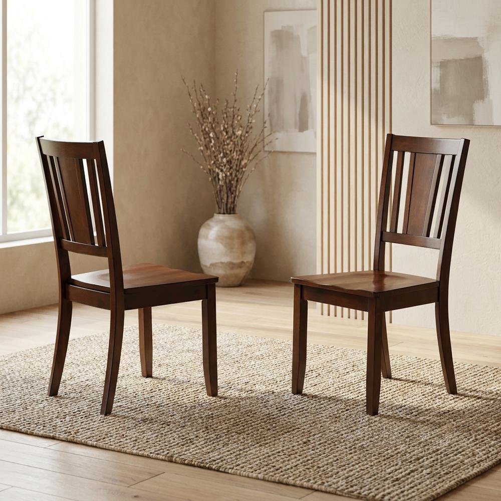 Dudley Traditional Solid Wood Dining Chair for Kitchen or Dining Room, Set of 2. Picture 4