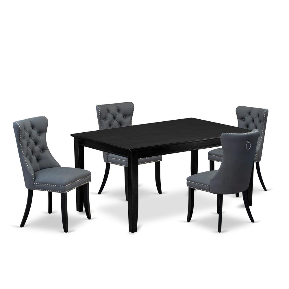 5 Piece Dining Table Set Contains a Rectangle Solid Wood Table. Picture 6