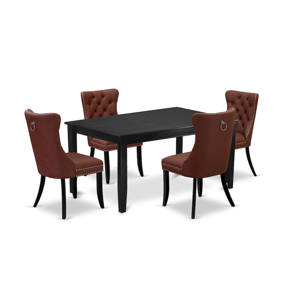 5 Piece Kitchen Table Set Contains a Rectangle Dining Table. Picture 1
