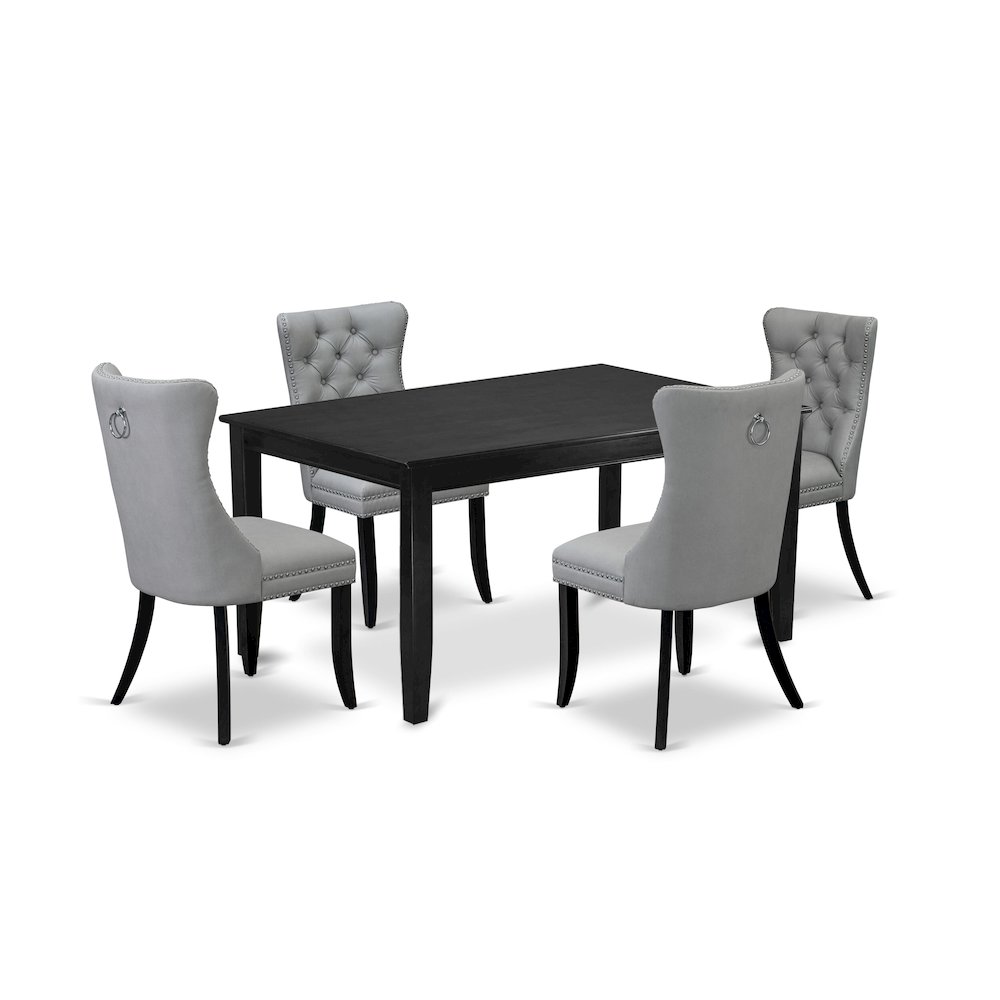 5 Piece Kitchen Table Set Contains a Rectangle Dining Table. Picture 1