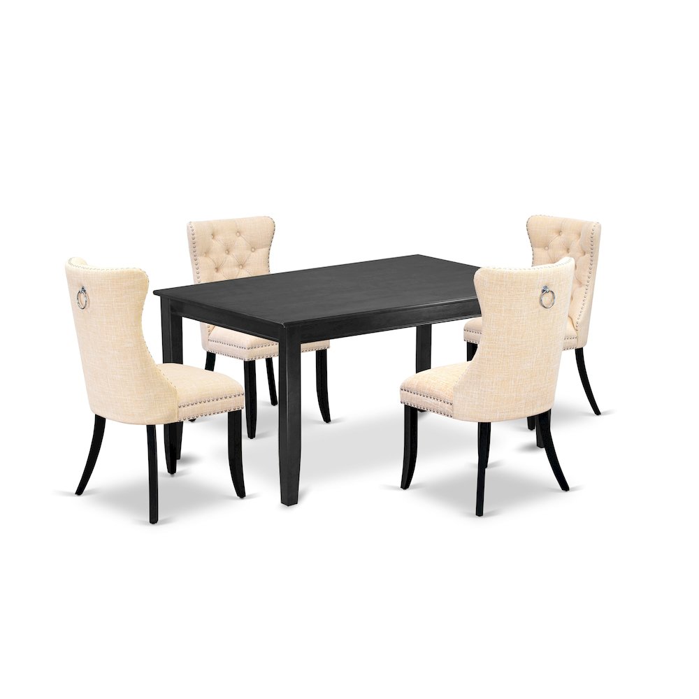 5 Piece Kitchen Table Set Consists of a Rectangle Dining Table. Picture 1