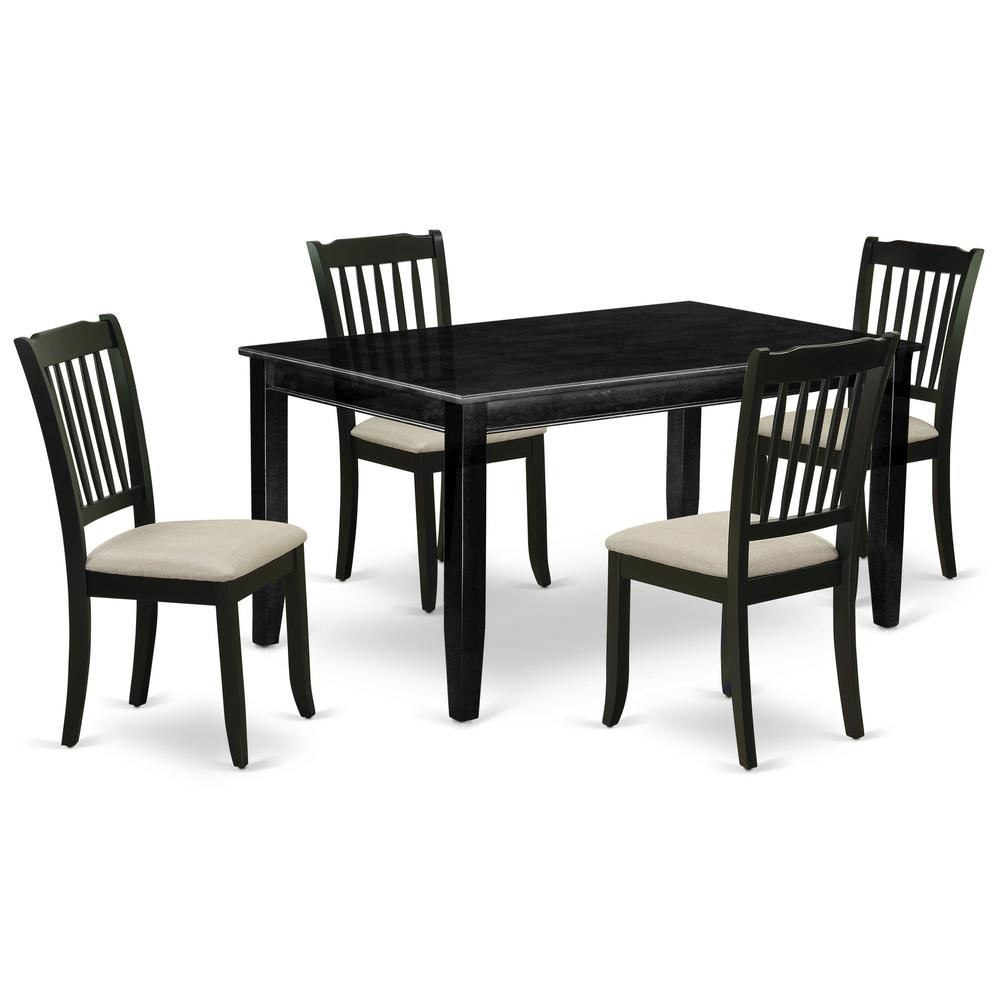 Dining Room Set Black, DUDA5-BLK-C. Picture 1