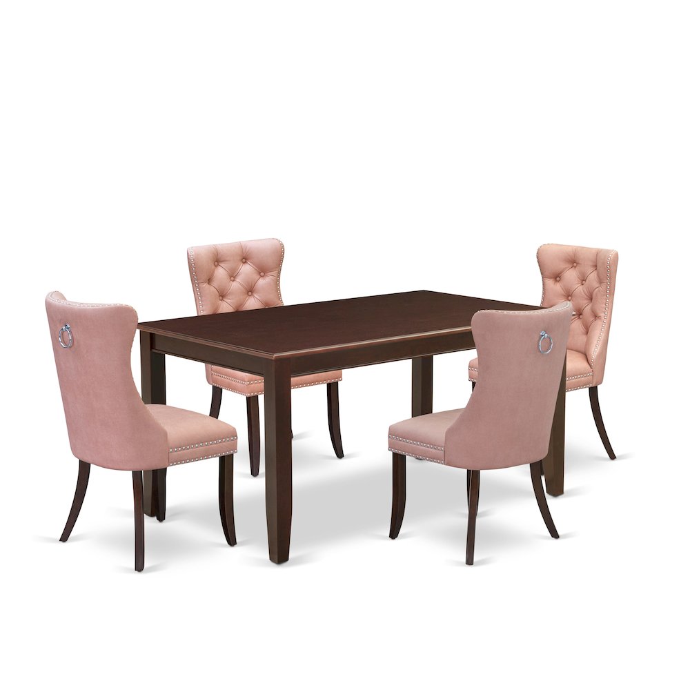 5 Piece Kitchen Table Set Contains a Rectangle Dining Table. Picture 1