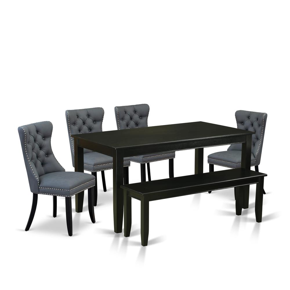 6 Piece Kitchen Table Set Consists of a Rectangle Dining Table. Picture 6