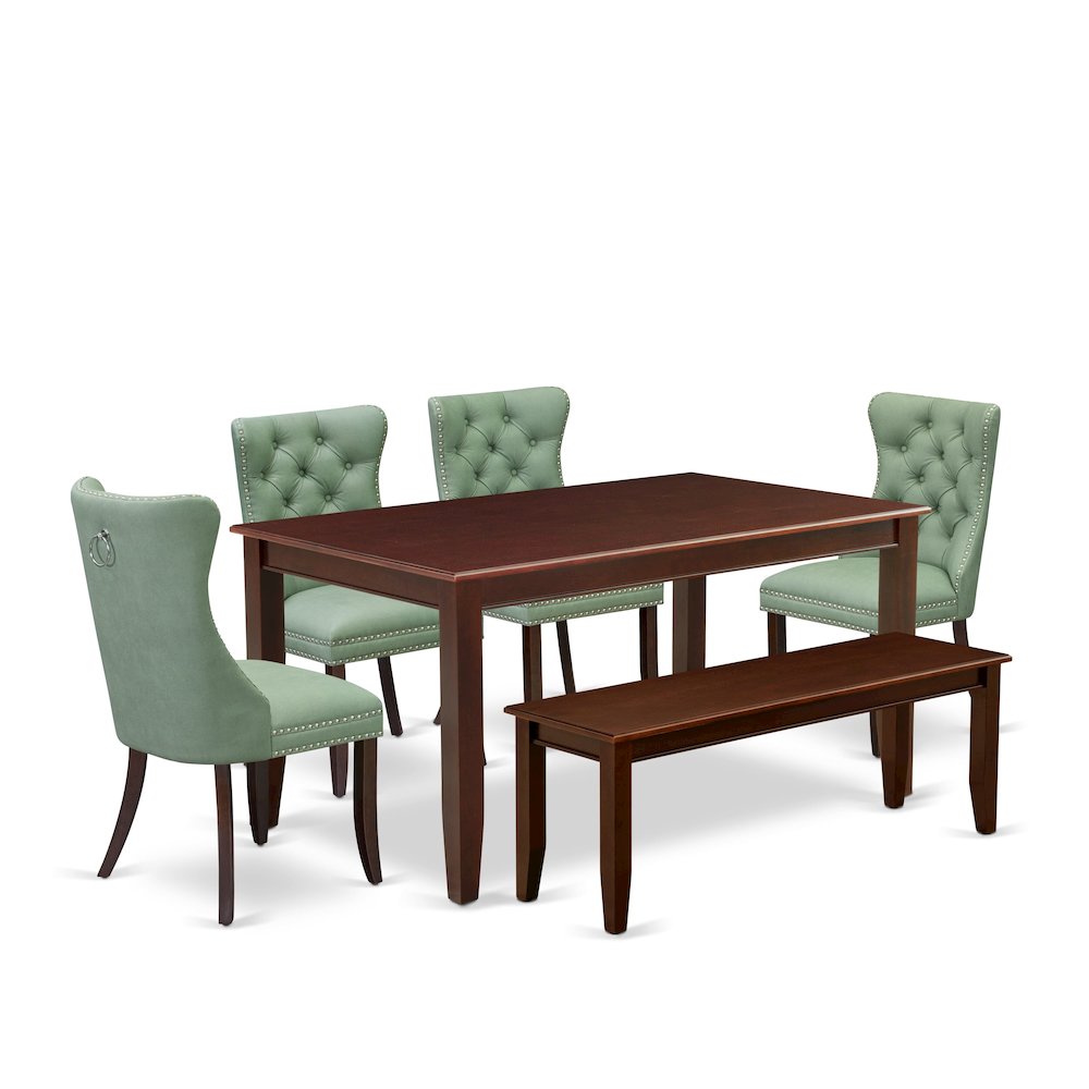 6 Piece Dining Room Table Set Consists of a Rectangle Kitchen Table. Picture 1