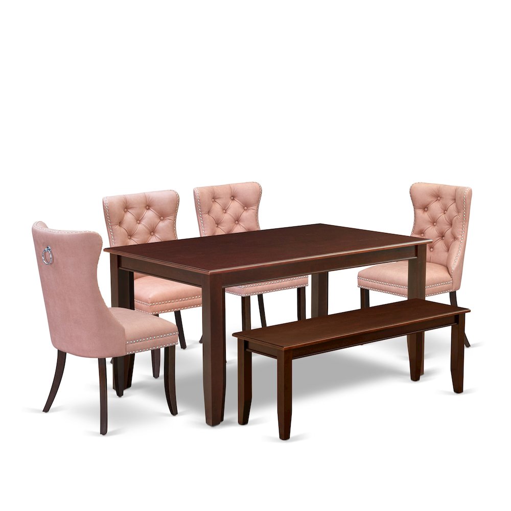 6 Piece Dining Set Contains a Rectangle Kitchen Table. Picture 1