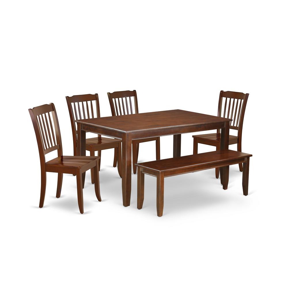Dining Room Set Mahogany, DUDA6-MAH-W. Picture 1