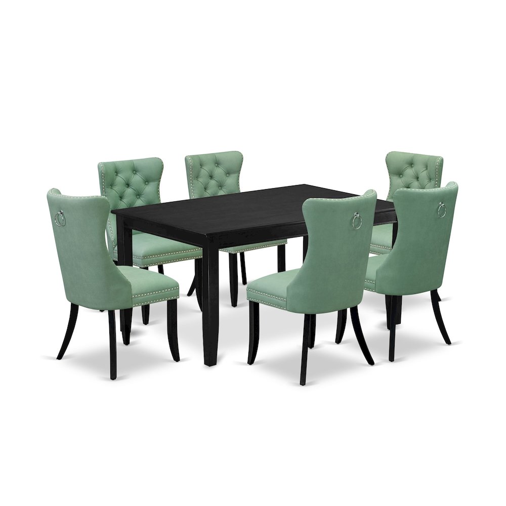7 Piece Modern Dining Table Set. Picture 1