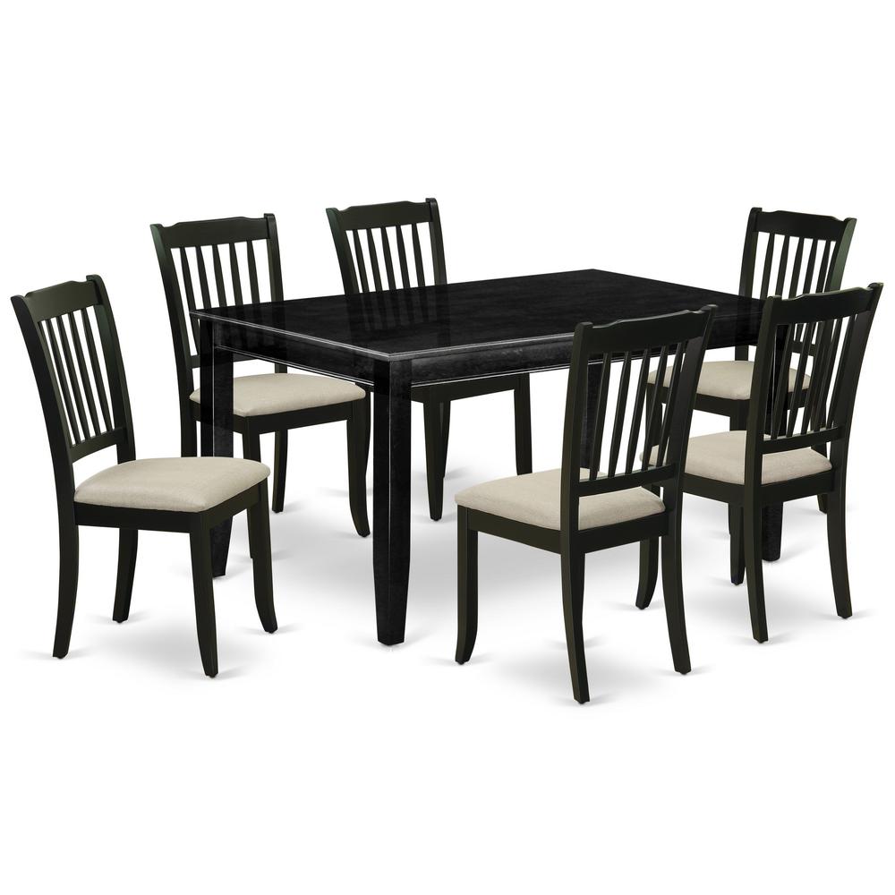 Dining Room Set Black, DUDA7-BLK-C. Picture 1