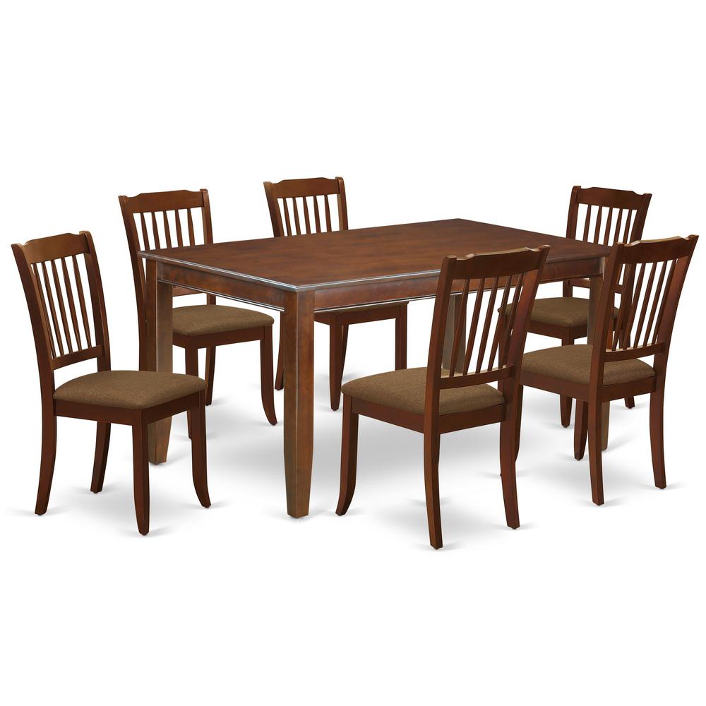 Dining Room Set Mahogany, DUDA7-MAH-C. Picture 1