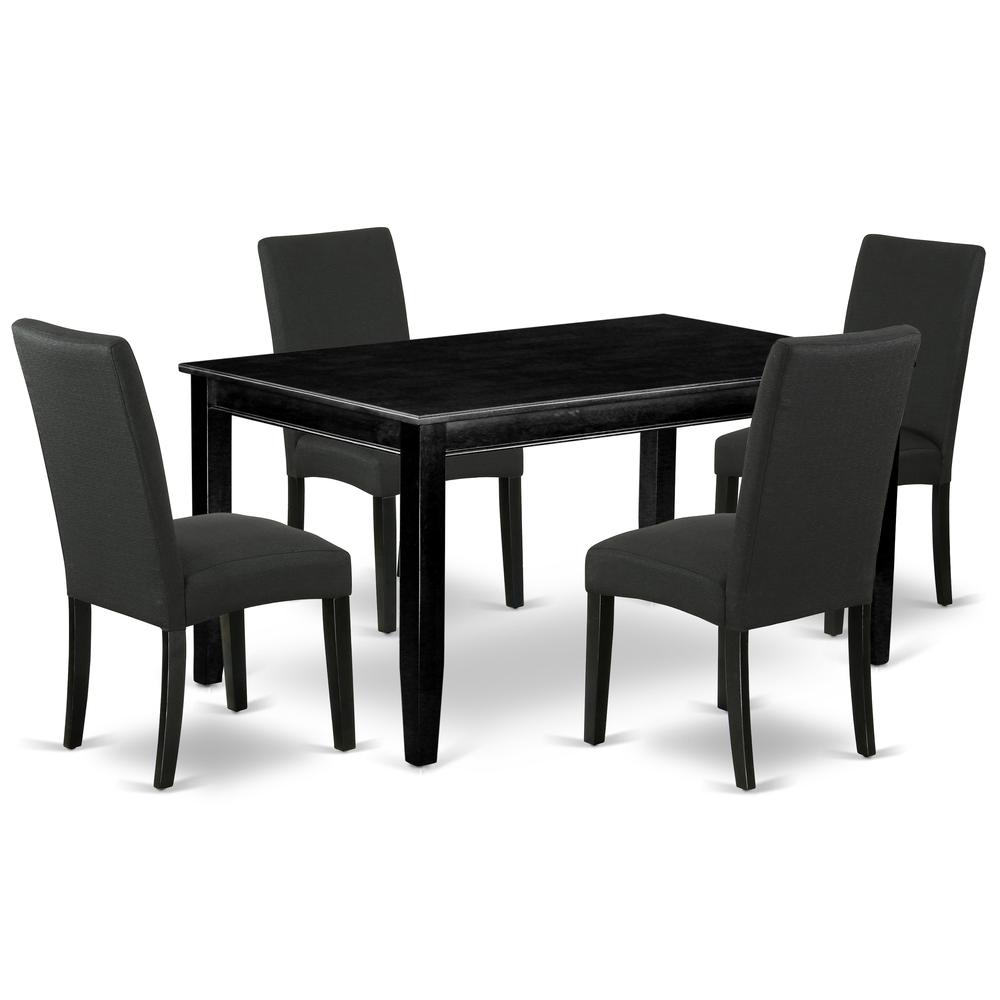 Dining Room Set Black, DUDR5-BLK-24. Picture 1