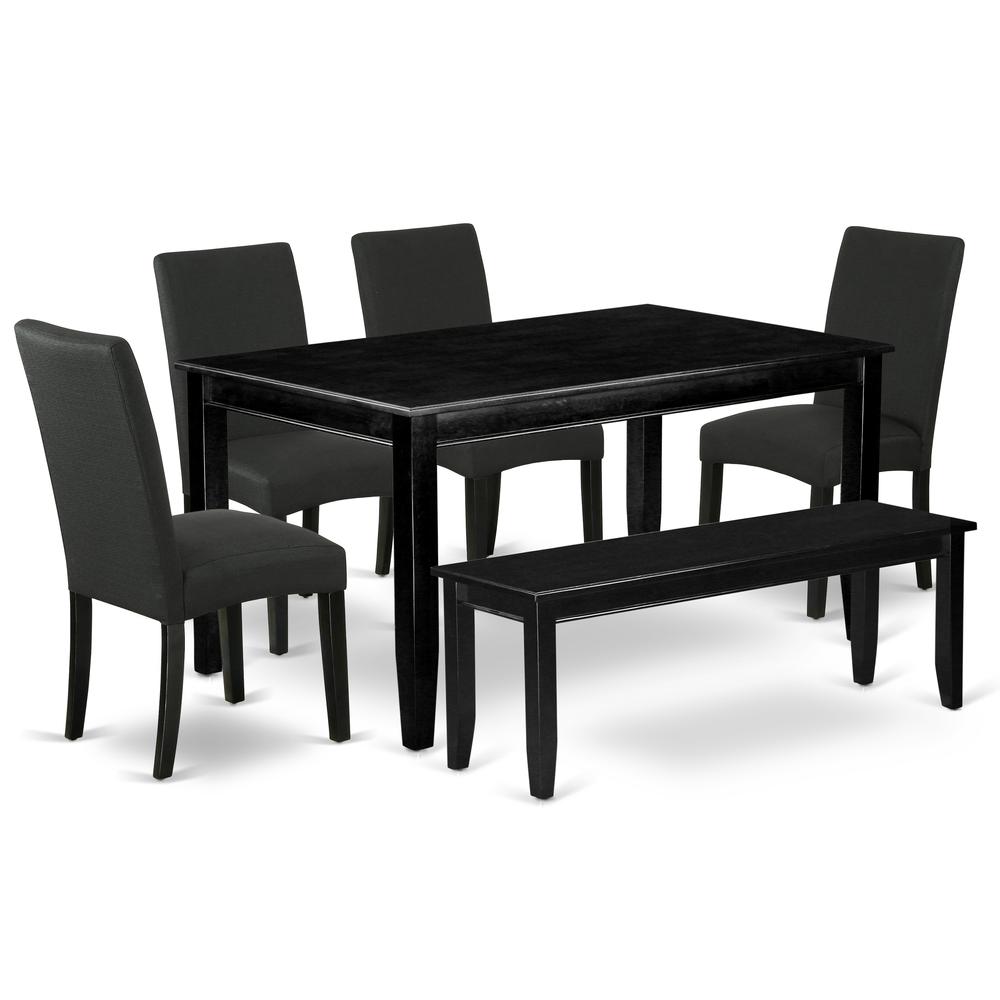 Dining Room Set Black, DUDR6-BLK-24. Picture 1