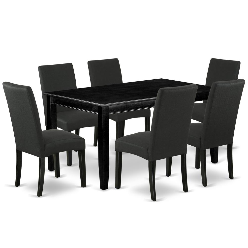 Dining Room Set Black, DUDR7-BLK-24. Picture 1