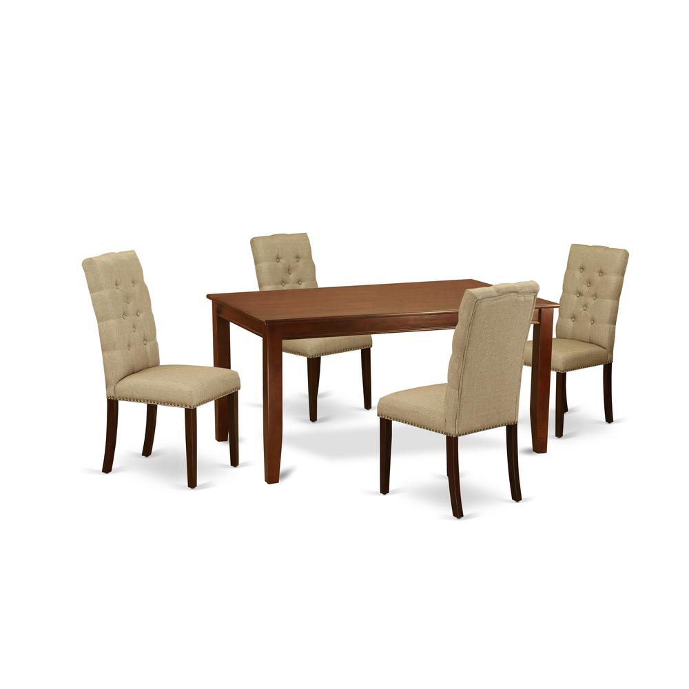 Dining Room Set Mahogany, DUEL5-MAH-16. Picture 1
