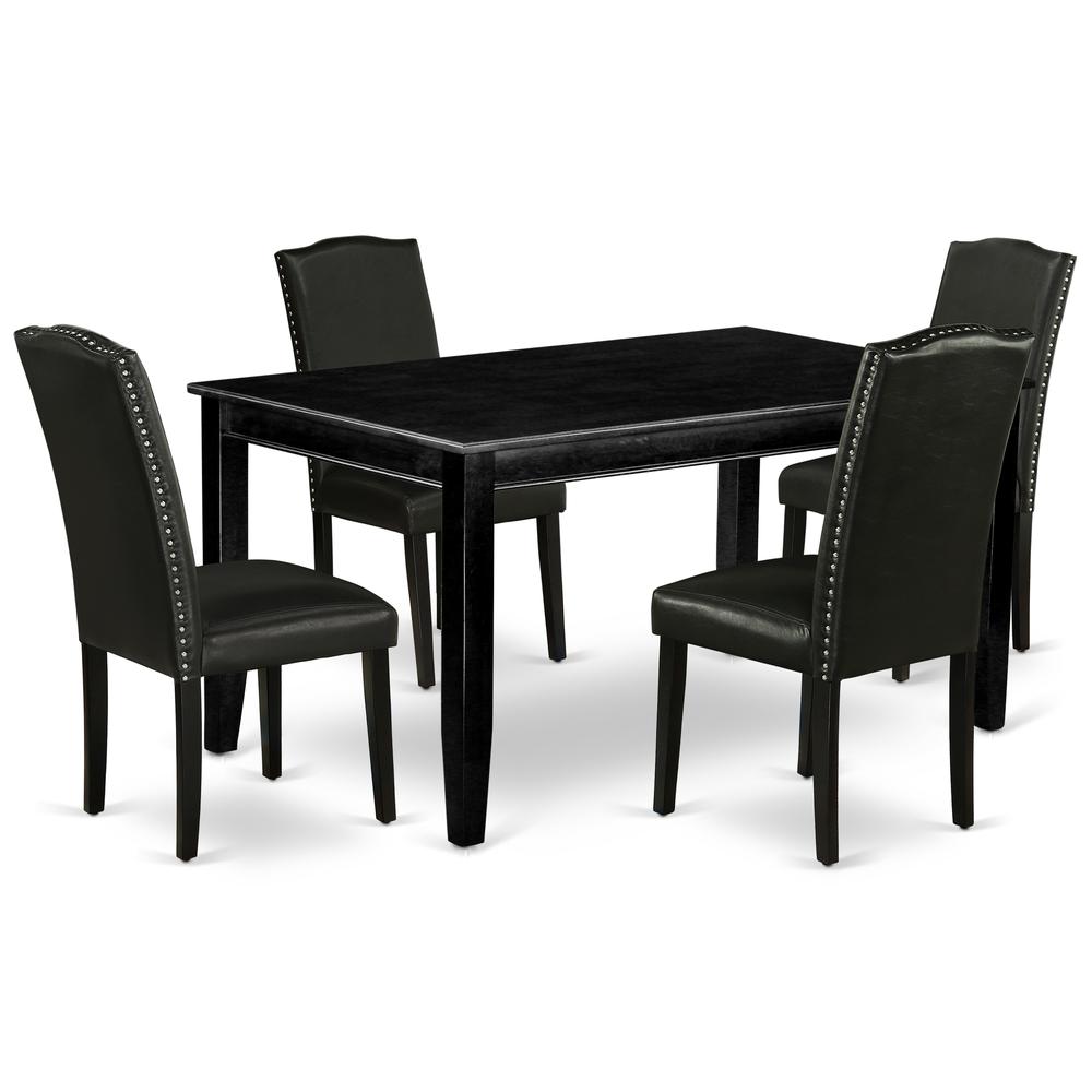 Dining Room Set Black, DUEN5-BLK-69. Picture 1