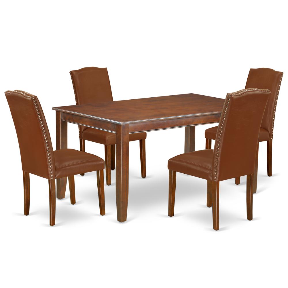 Dining Room Set Mahogany, DUEN5-MAH-66. Picture 1