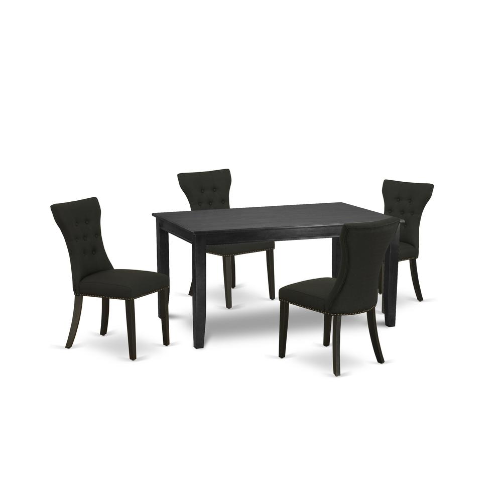 Dining Room Set Black, DUGA5-BLK-24. Picture 1