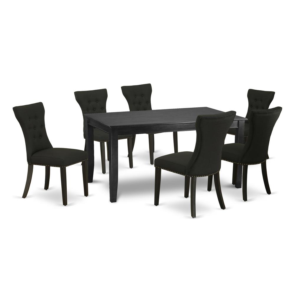 Dining Room Set Black, DUGA7-BLK-24. Picture 1