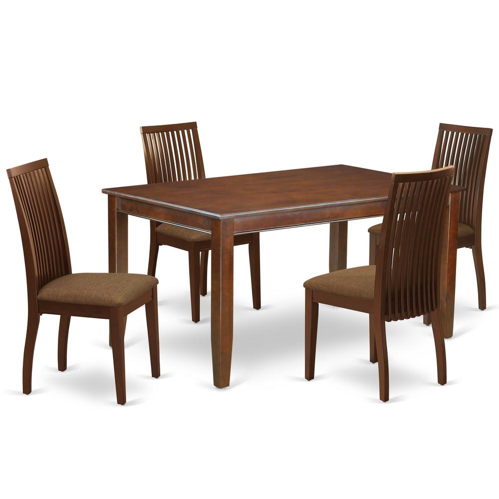 Dining Room Set Mahogany, DUIP5-MAH-C. Picture 1