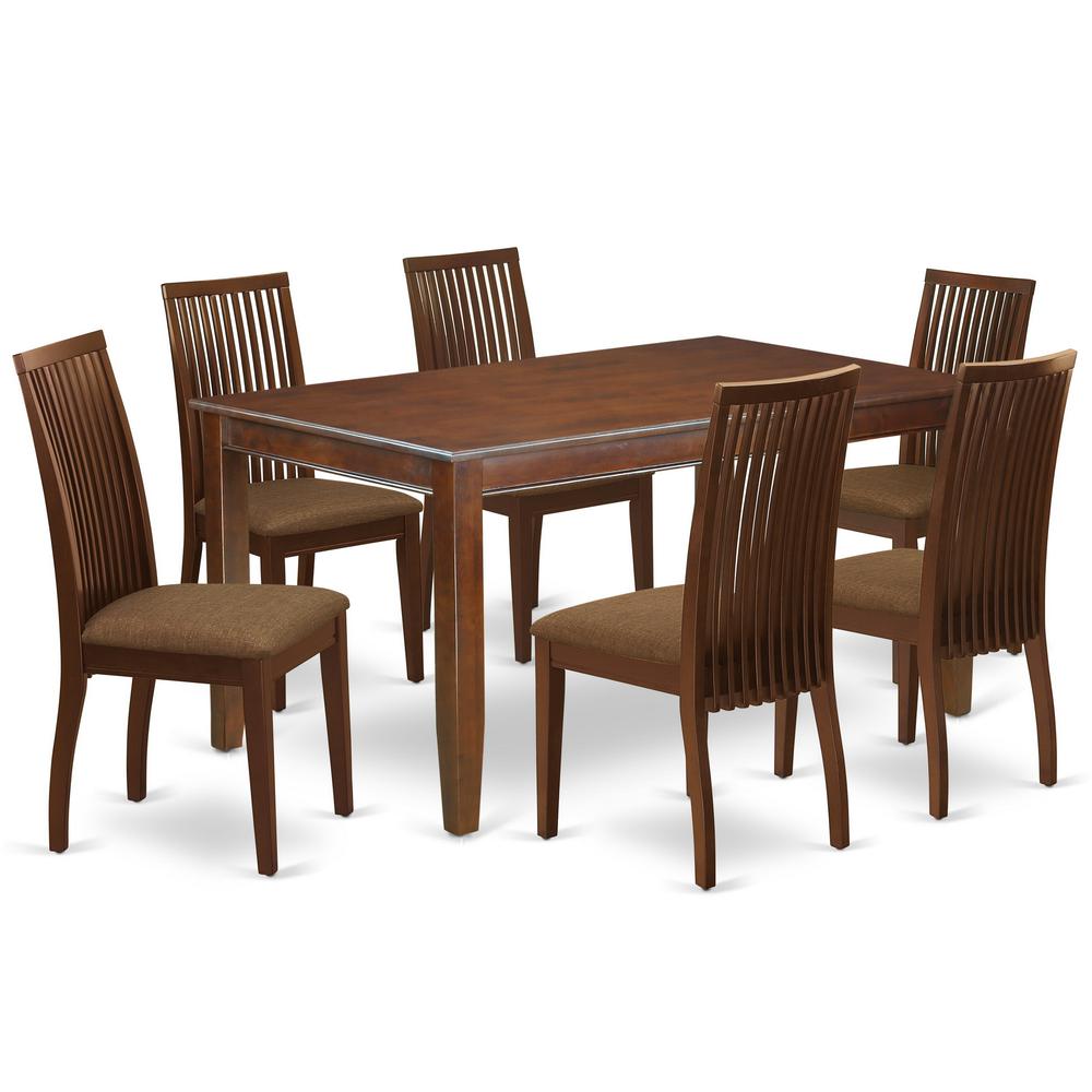 Dining Room Set Mahogany, DUIP7-MAH-C. Picture 1