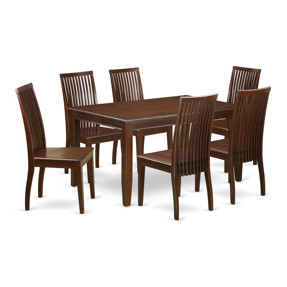 Dining Room Set Mahogany, DUIP7-MAH-W. Picture 1