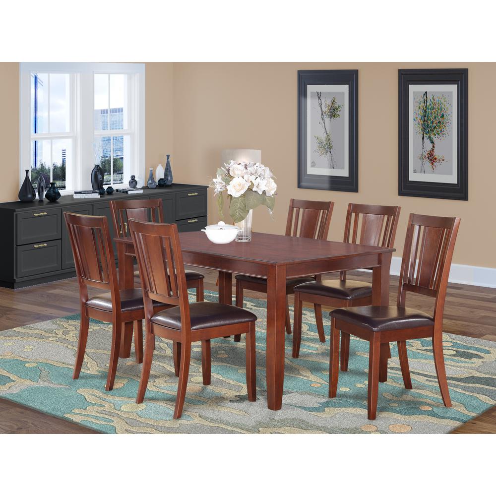 7  Pc  Dining  room  set-Dinette  Table  and  6  Kitchen  Dining  Chairs. Picture 4