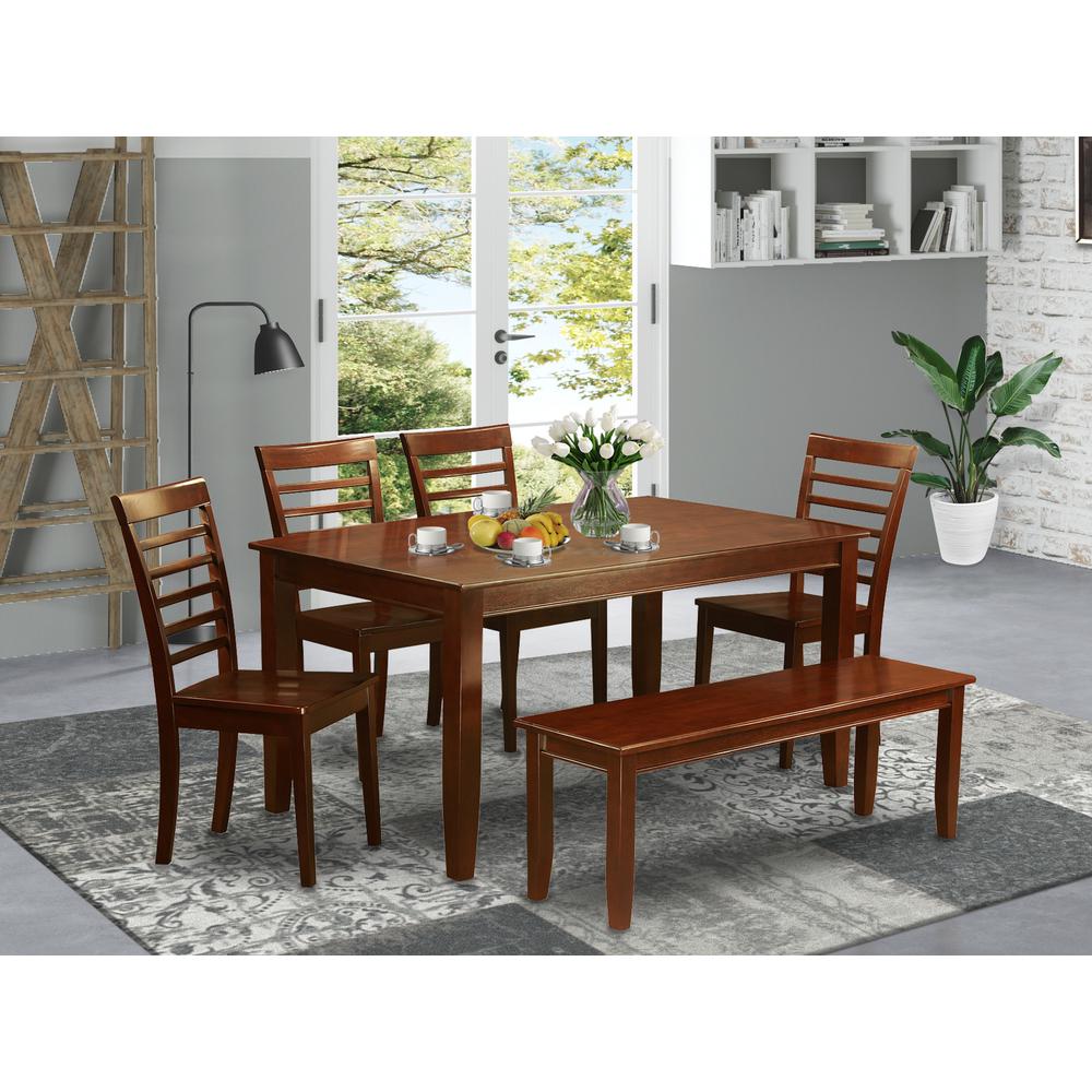6  PC  Dining  room  set  with  bench-Table  and  4  Dining  Chairs  and  Bench. Picture 4