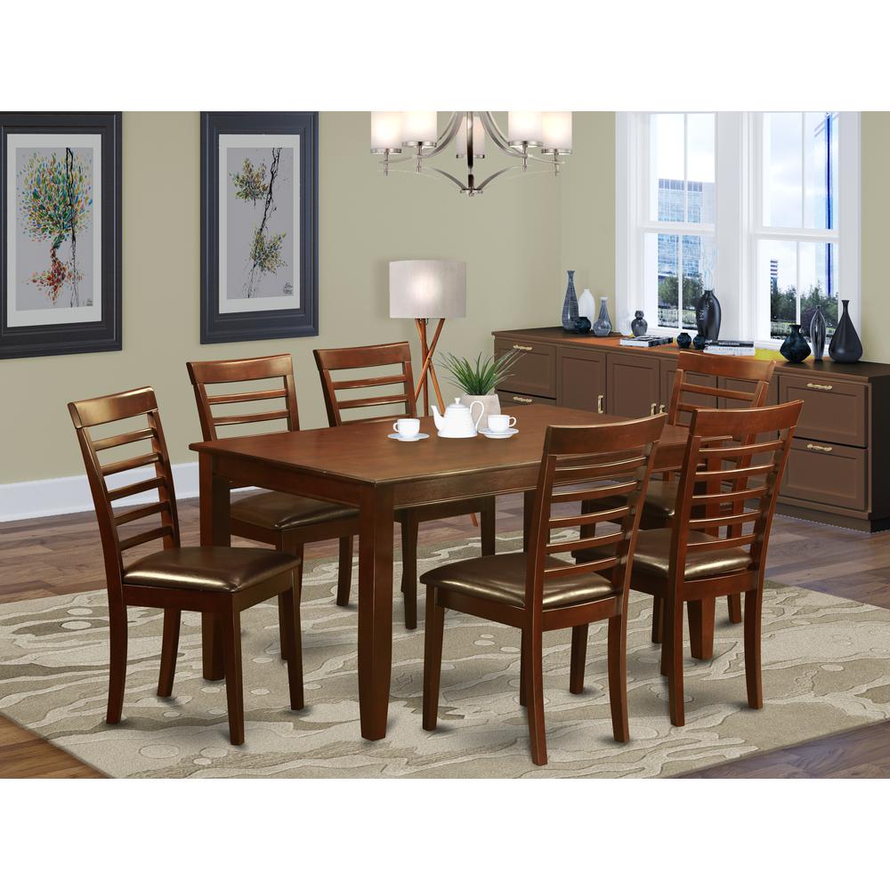 7 PC Dining room set-Dining Table with 6 matching Chairs. Picture 4