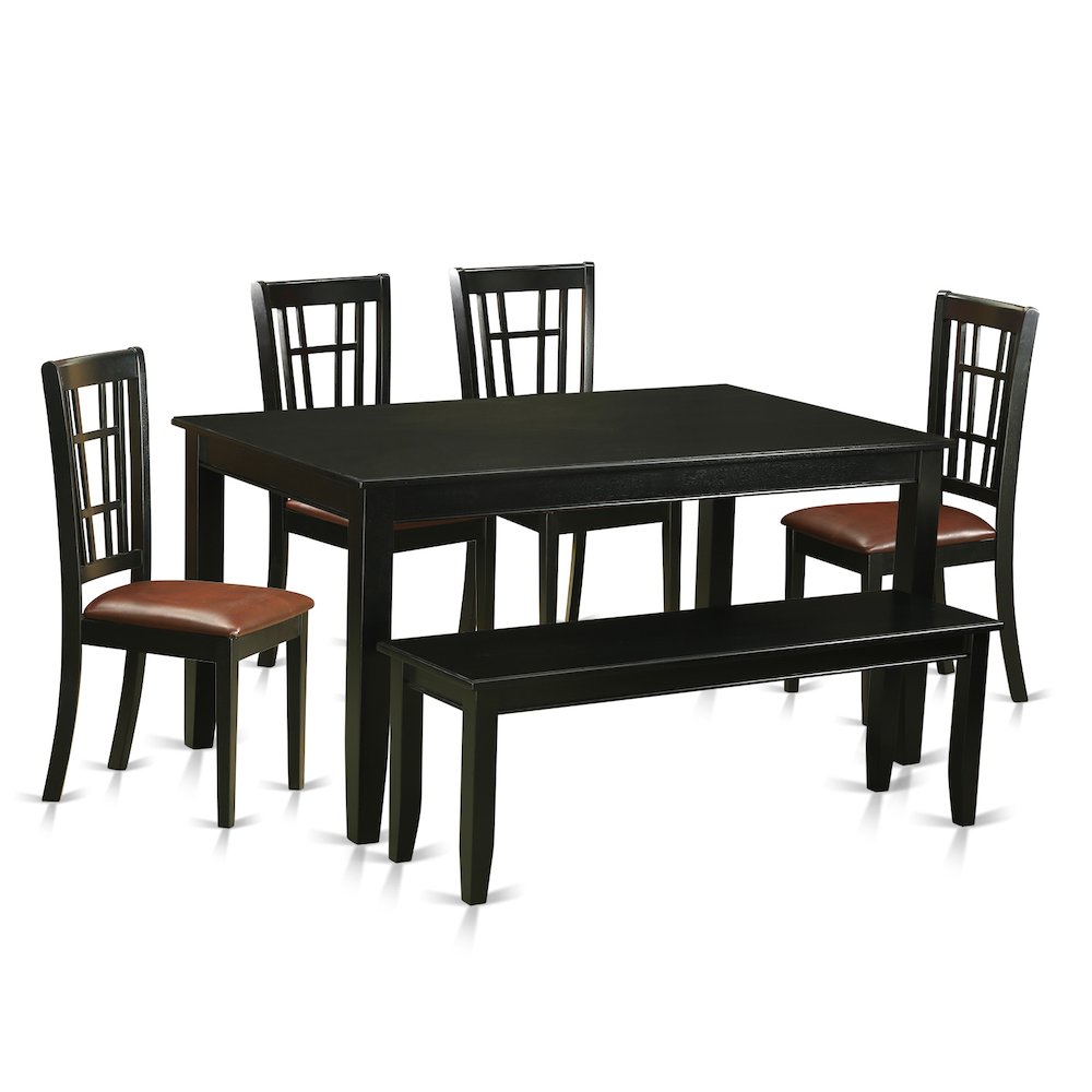 6  PC  Kitchen  nook  Dining  set  -  Kitchen  Table  and  4  Dining  Chairs  plus  Bench. Picture 1