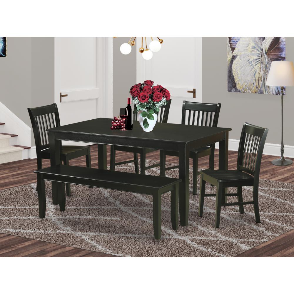 6  PC  Dining  room  set-  Dining  Table  and  4  Dining  Chairs  and  also  Bench. Picture 2