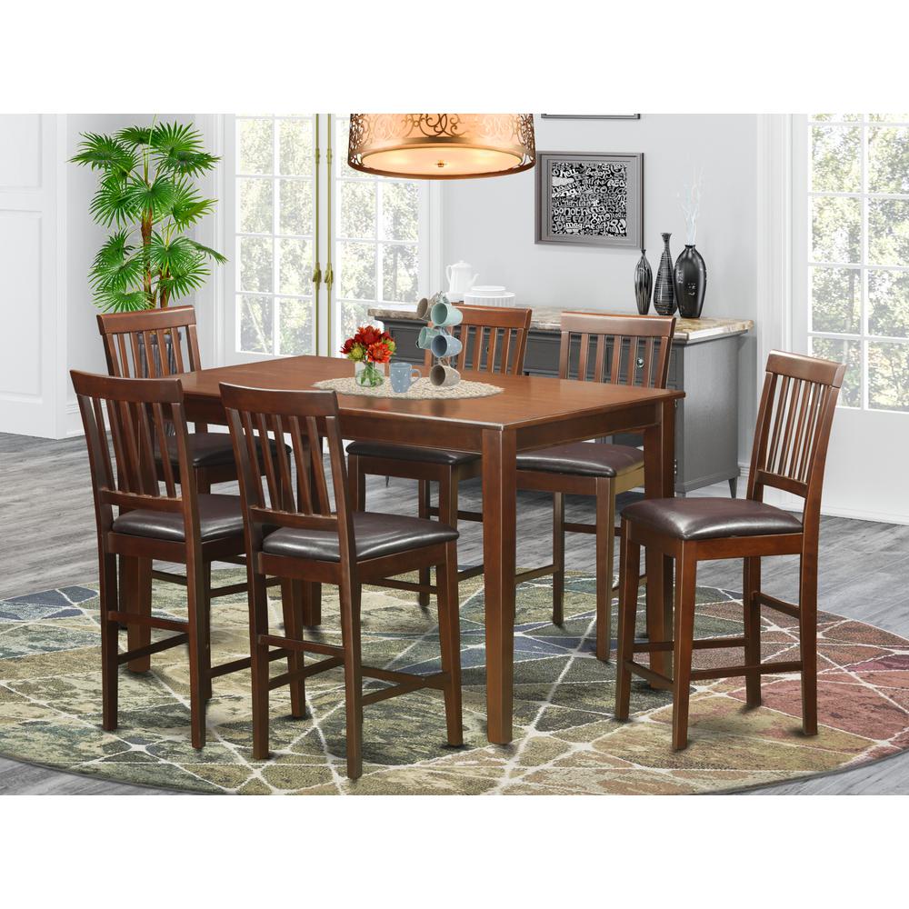 7  Pc  Counter  height  Table  set-  counter  height  Table  and  6  counter  height  stool.. Picture 4
