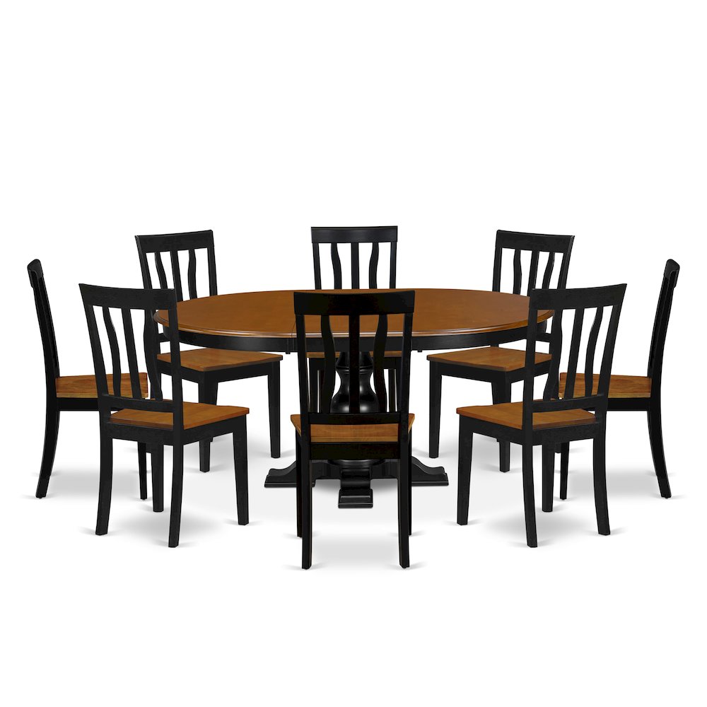 9-Piece Kitchen Set, Black & Cherry. Picture 1