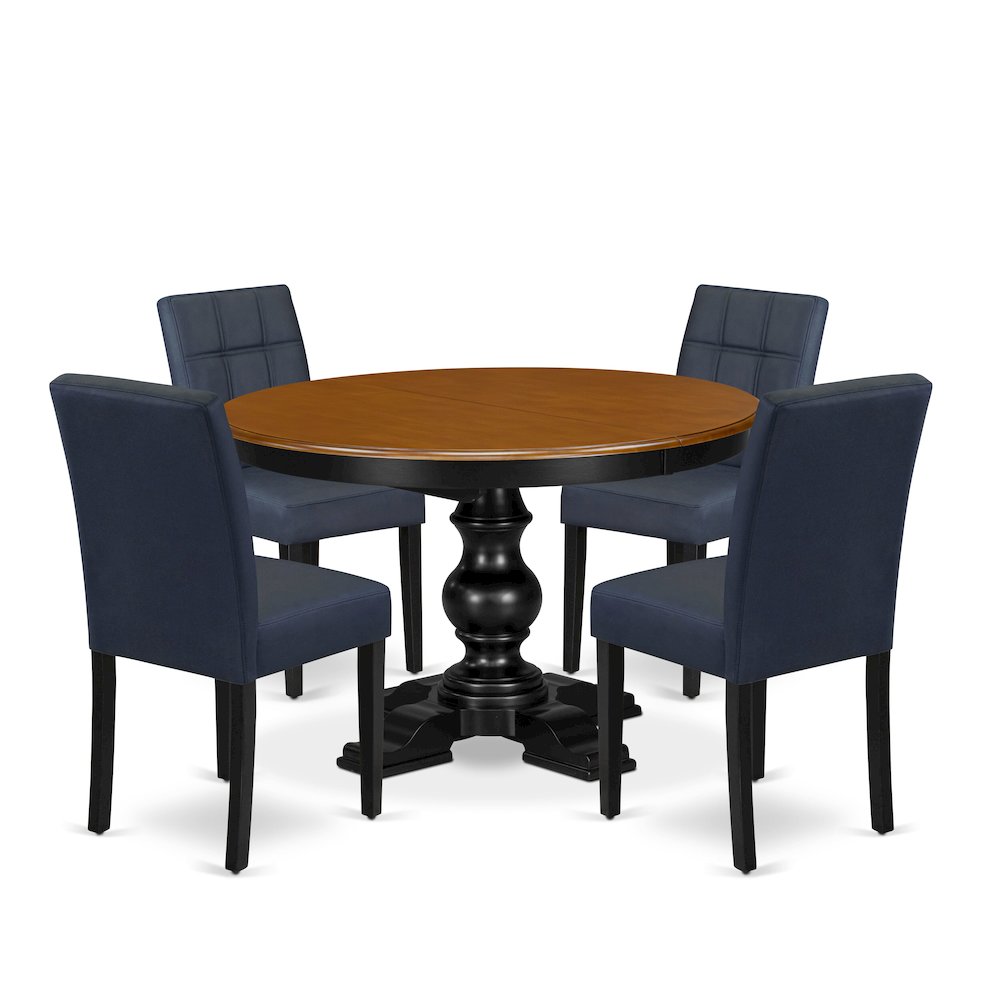 5-Piece Dining Room Set, Black & Cherry. Picture 1